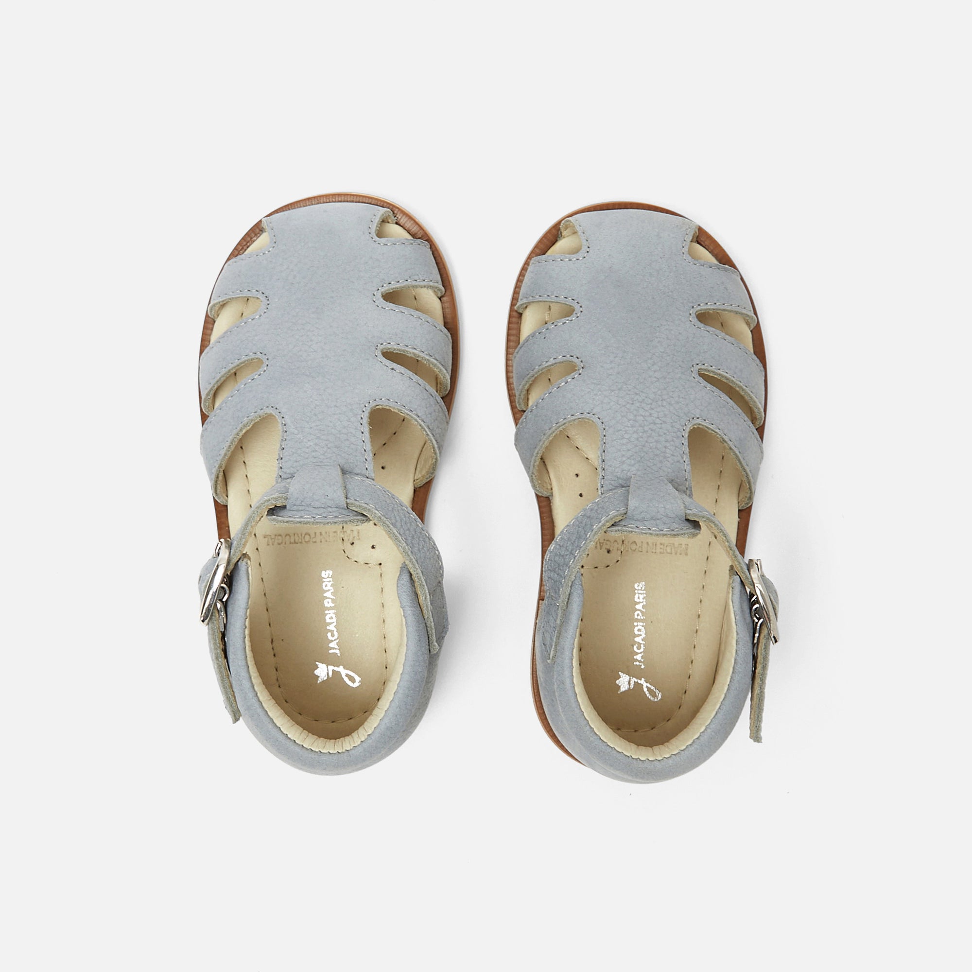 6 QTY / GRIS CLAIR CHAUSSURES CUIR FARO