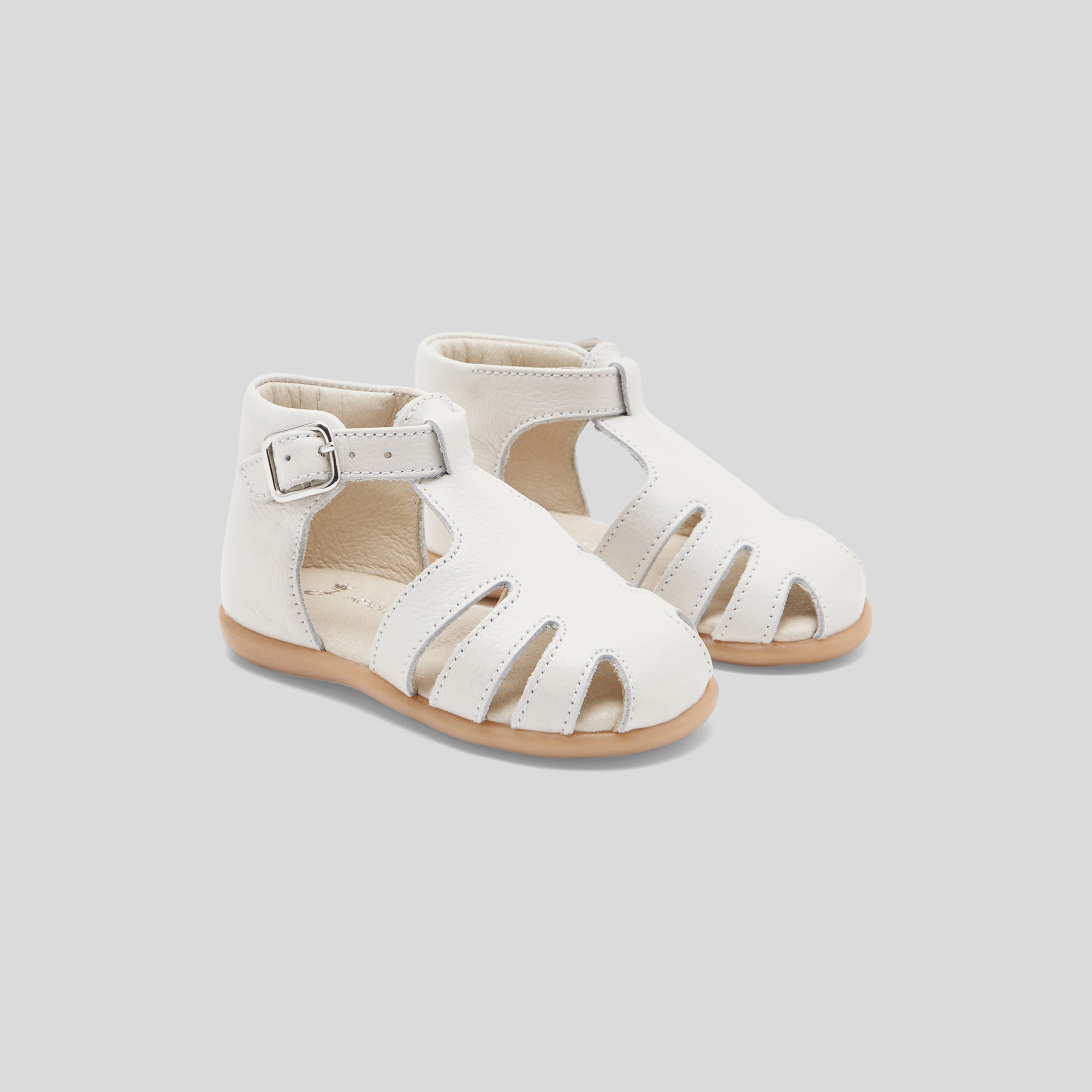 42 QTY / BLANC JACADI CHAUSSURES CUIR MOUETTE COL