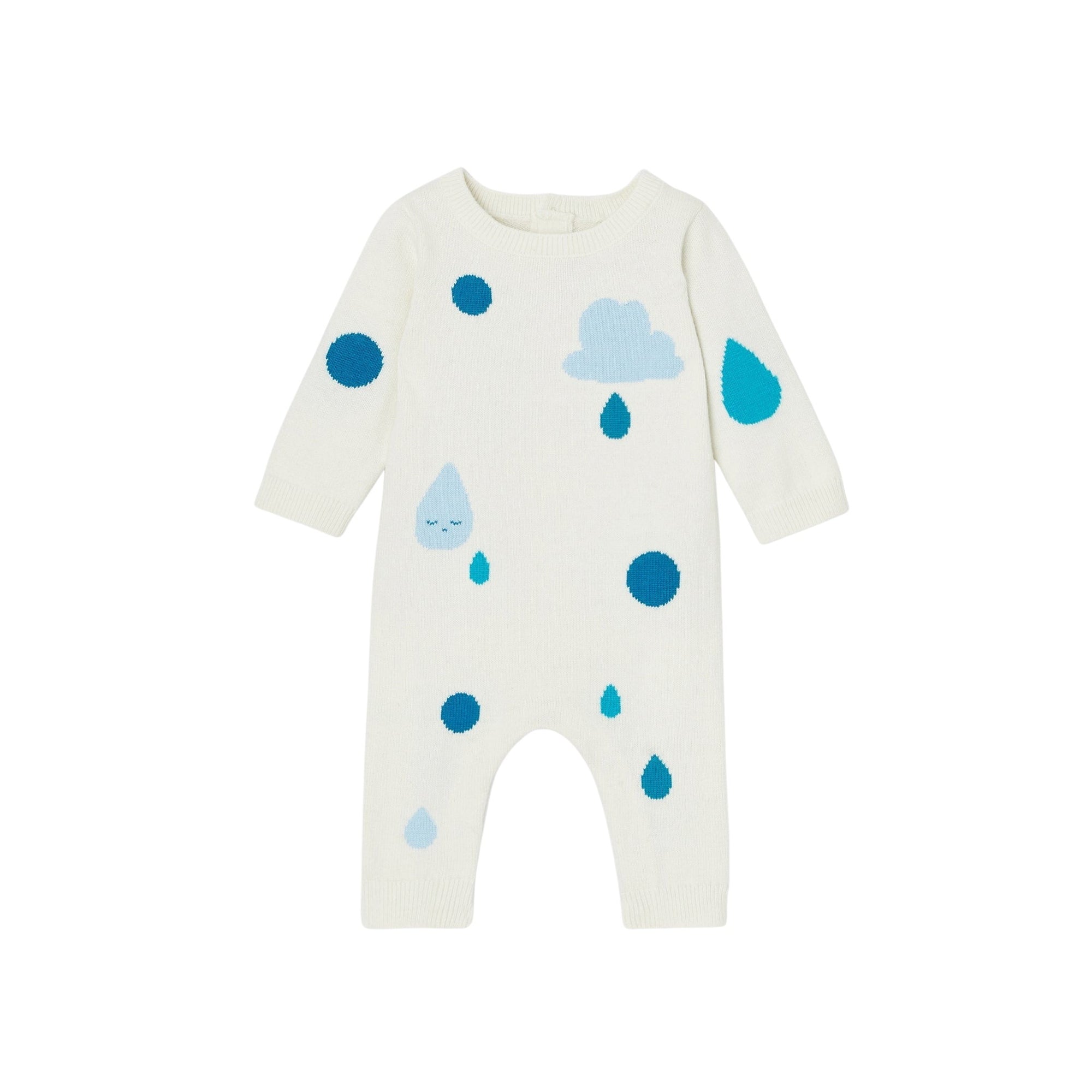 259 QTY / BLANC/BLEU PAP COMBINAISON/ BLOOMER MELLE