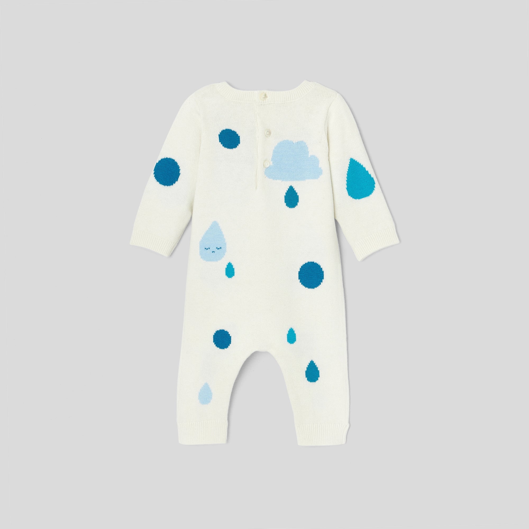 259 QTY / BLANC/BLEU PAP COMBINAISON/ BLOOMER MELLE