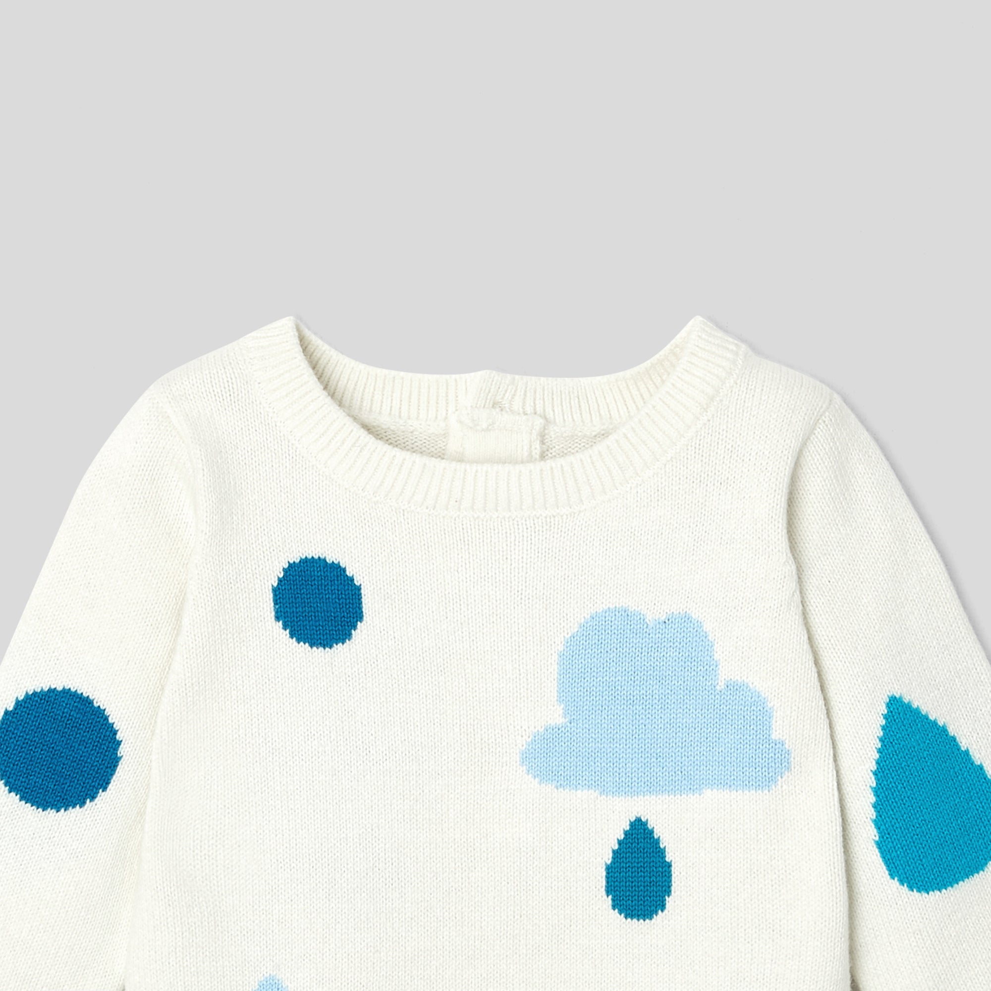259 QTY / BLANC/BLEU PAP COMBINAISON/ BLOOMER MELLE