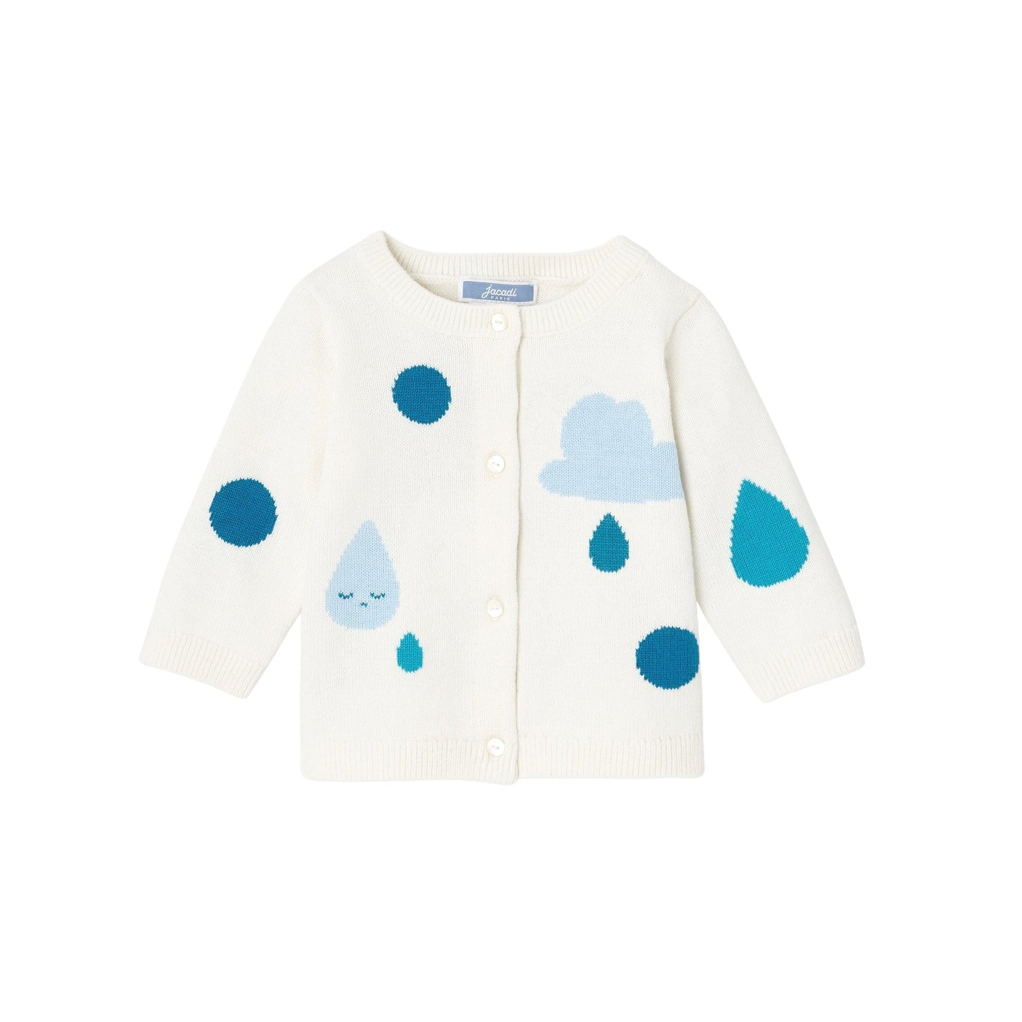 24 QTY / BLANC/BLEU PAP GILET / CARDIGAN MARA