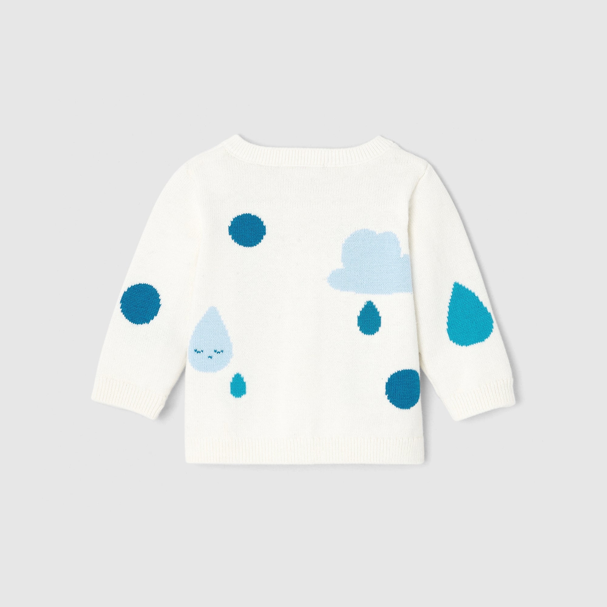 24 QTY / BLANC/BLEU PAP GILET / CARDIGAN MARA