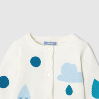 24 QTY / BLANC/BLEU PAP GILET / CARDIGAN MARA