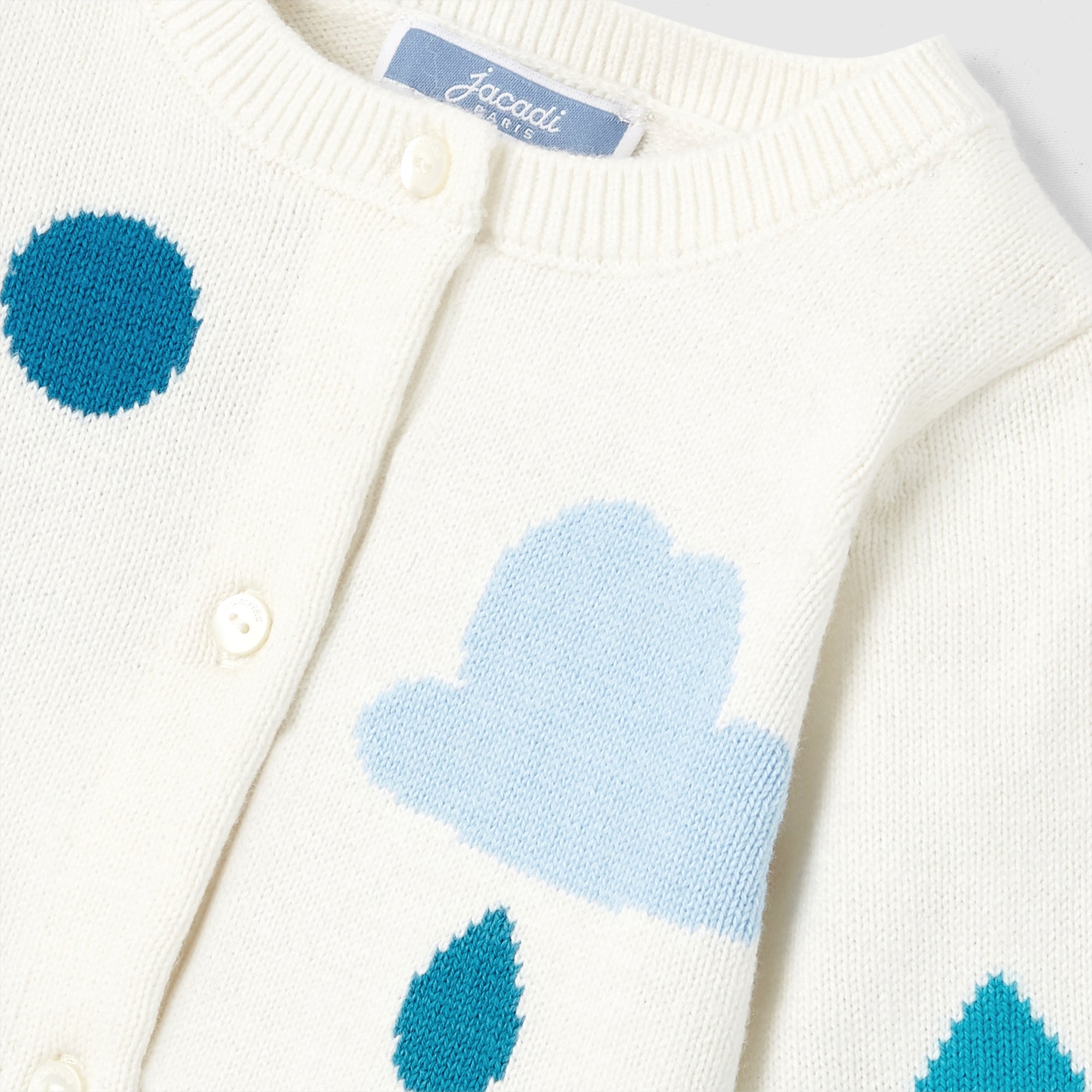24 QTY / BLANC/BLEU PAP GILET / CARDIGAN MARA