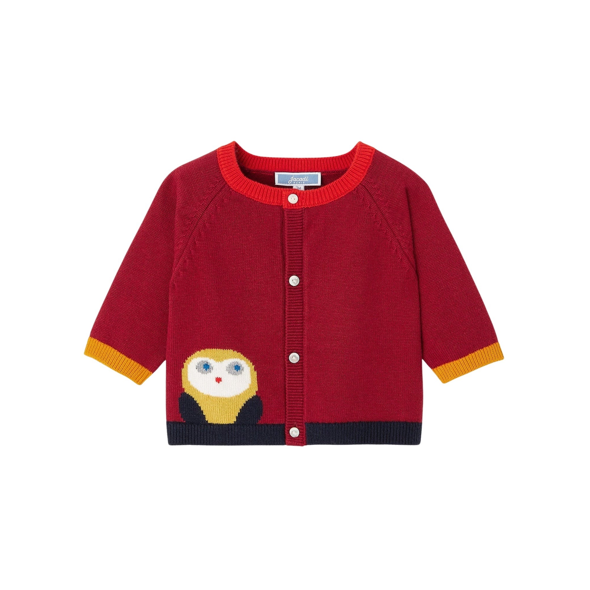 122 QTY / ROUGE/MULTICO PAP GILET / CARDIGAN MATEO