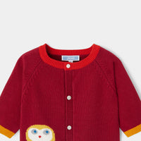 122 QTY / ROUGE/MULTICO PAP GILET / CARDIGAN MATEO