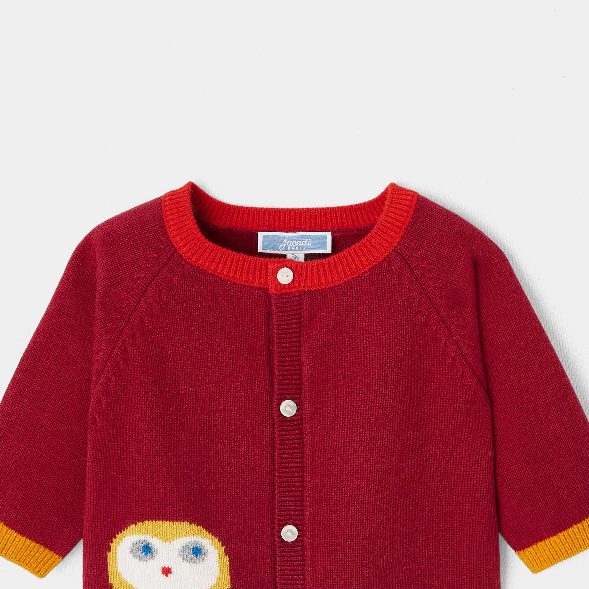 122 QTY / ROUGE/MULTICO PAP GILET / CARDIGAN MATEO
