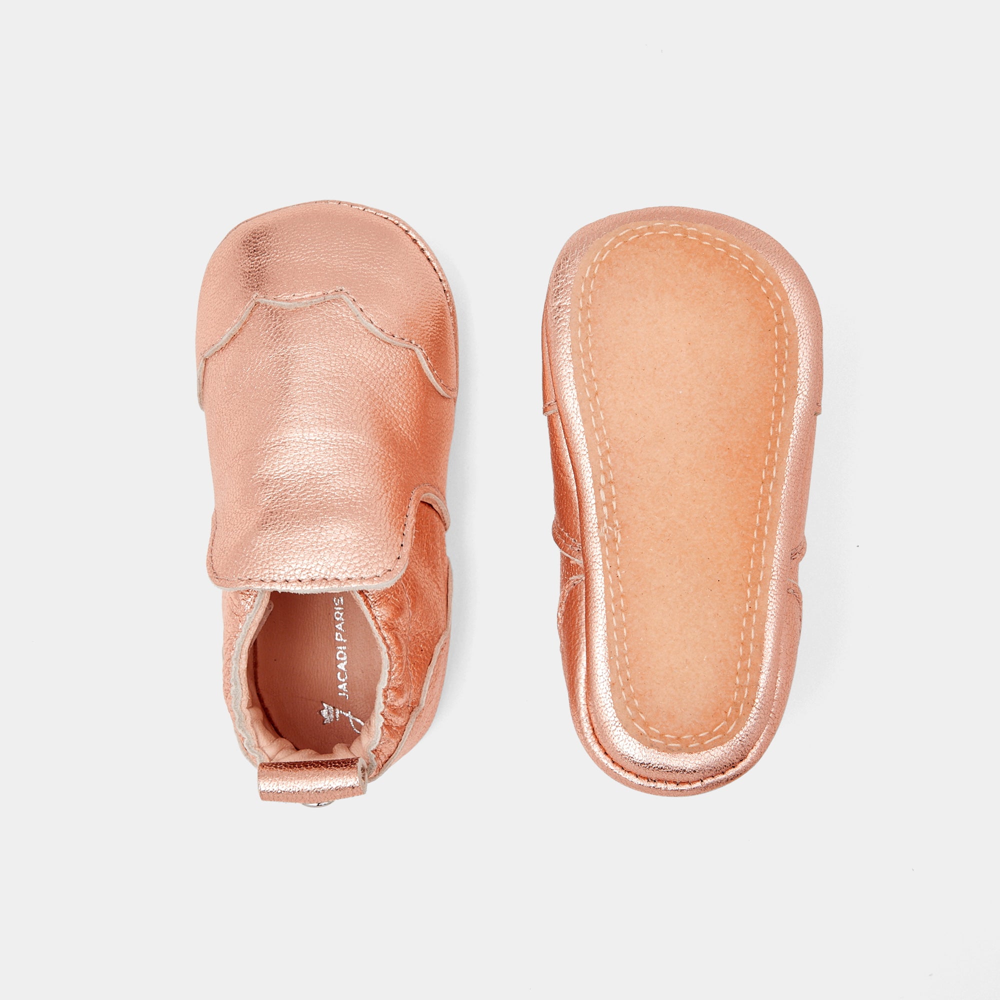 3 QTY / OR ROSE CHAUSSURES TOILE BRIOCHE