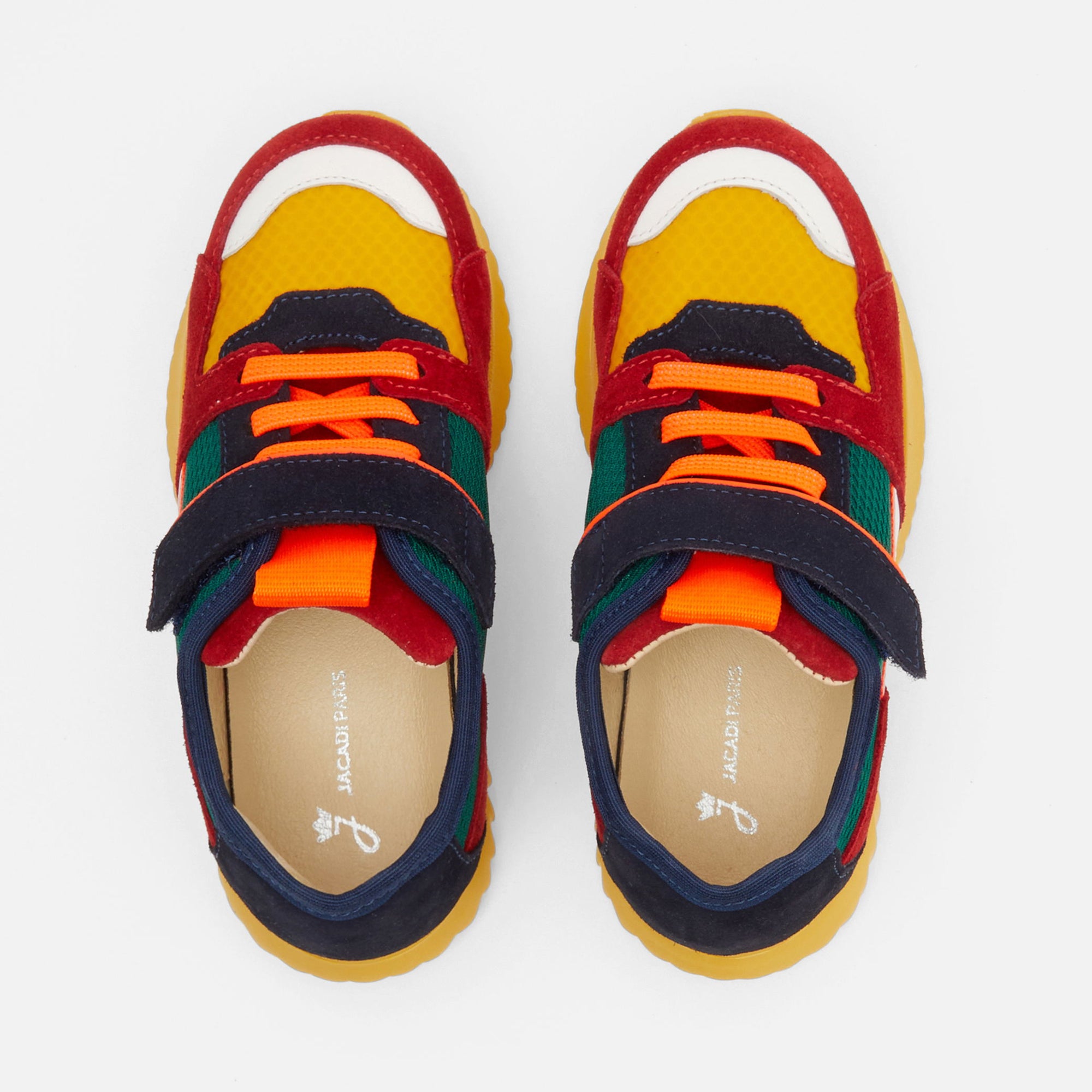12 QTY / JAUNE/MULTICO CHAUSSURES CUIR ECLAIR