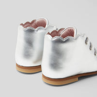 33 QTY / ARGENT CHAUSSURES CUIR MARIONNETTE COL
