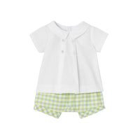 414 QTY / BLANC/MULTICO PAP ENSEMBLE NELLO