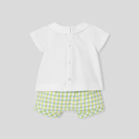 414 QTY / BLANC/MULTICO PAP ENSEMBLE NELLO