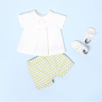 414 QTY / BLANC/MULTICO PAP ENSEMBLE NELLO