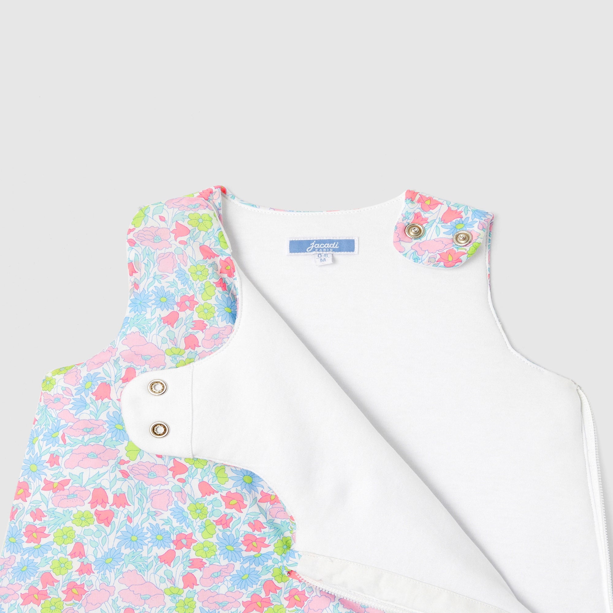 519 QTY / BLANC/MULTICO PUERICULTURE LINGE DE LIT GIGOTEUSE 0-6M LIBERTY TOUTE PETITE