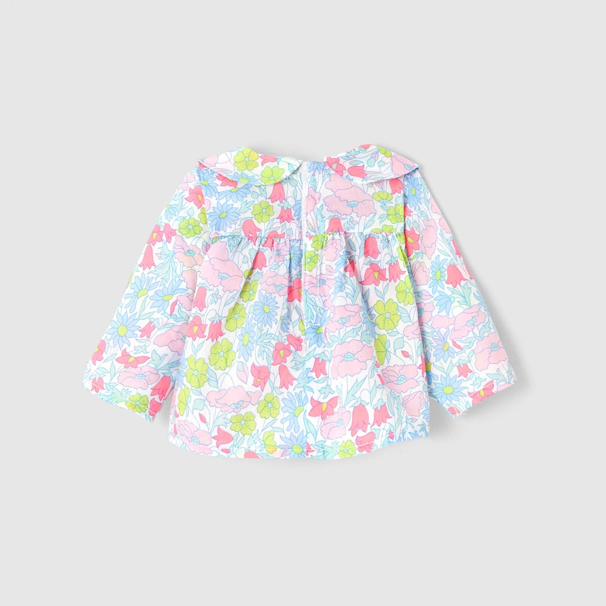 BLANC/MULTICO BLOUSE LIBERTY TOUTE PETITE LAPIN MM
