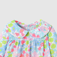 140 QTY / BLANC/MULTICO PUERICULTURE JOUETS BLOUSE LIBERTY TOUTE PETITE LAPIN MM