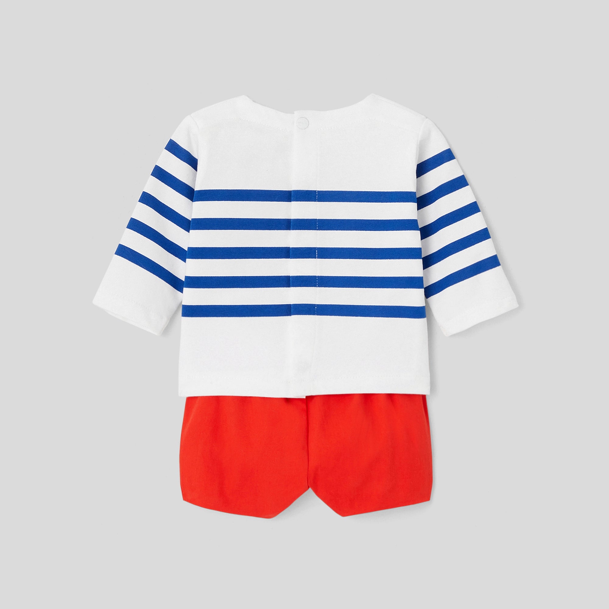 161 QTY / BLANC/MULTICO PAP ENSEMBLE NAVIRE