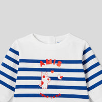 161 QTY / BLANC/MULTICO PAP ENSEMBLE NAVIRE