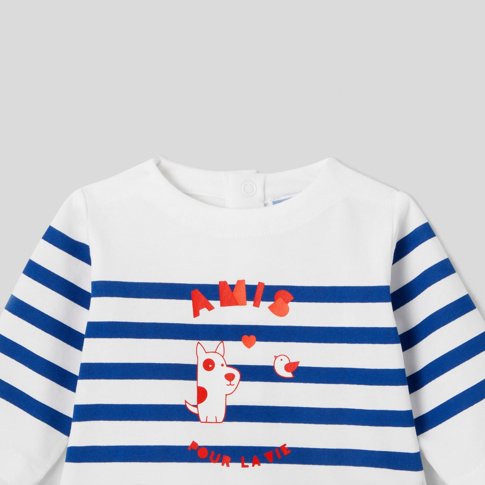 161 QTY / BLANC/MULTICO PAP ENSEMBLE NAVIRE