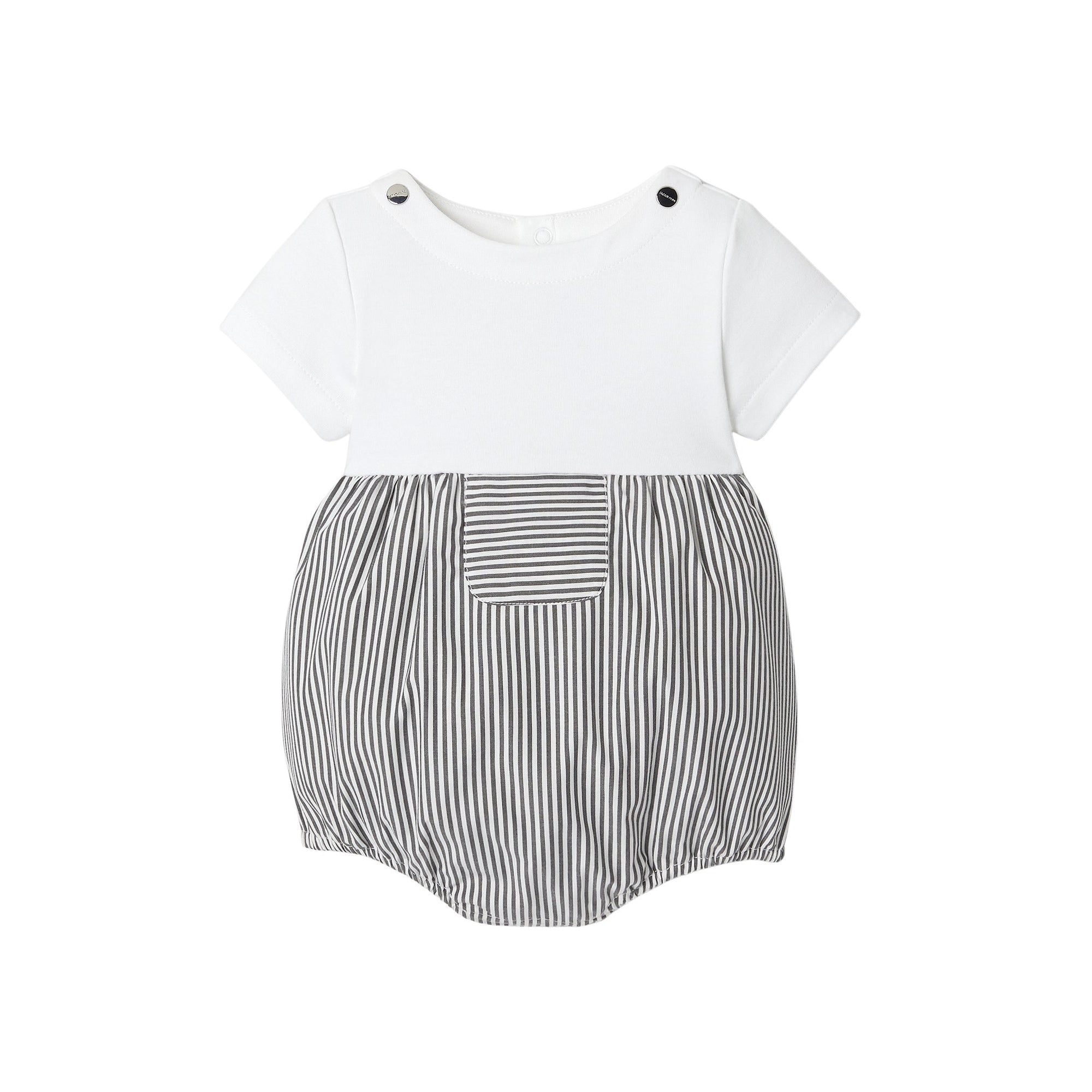 132 QTY / BLANC/GRIS PAP COMBINAISON/ BLOOMER NAAN