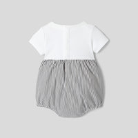 132 QTY / BLANC/GRIS PAP COMBINAISON/ BLOOMER NAAN