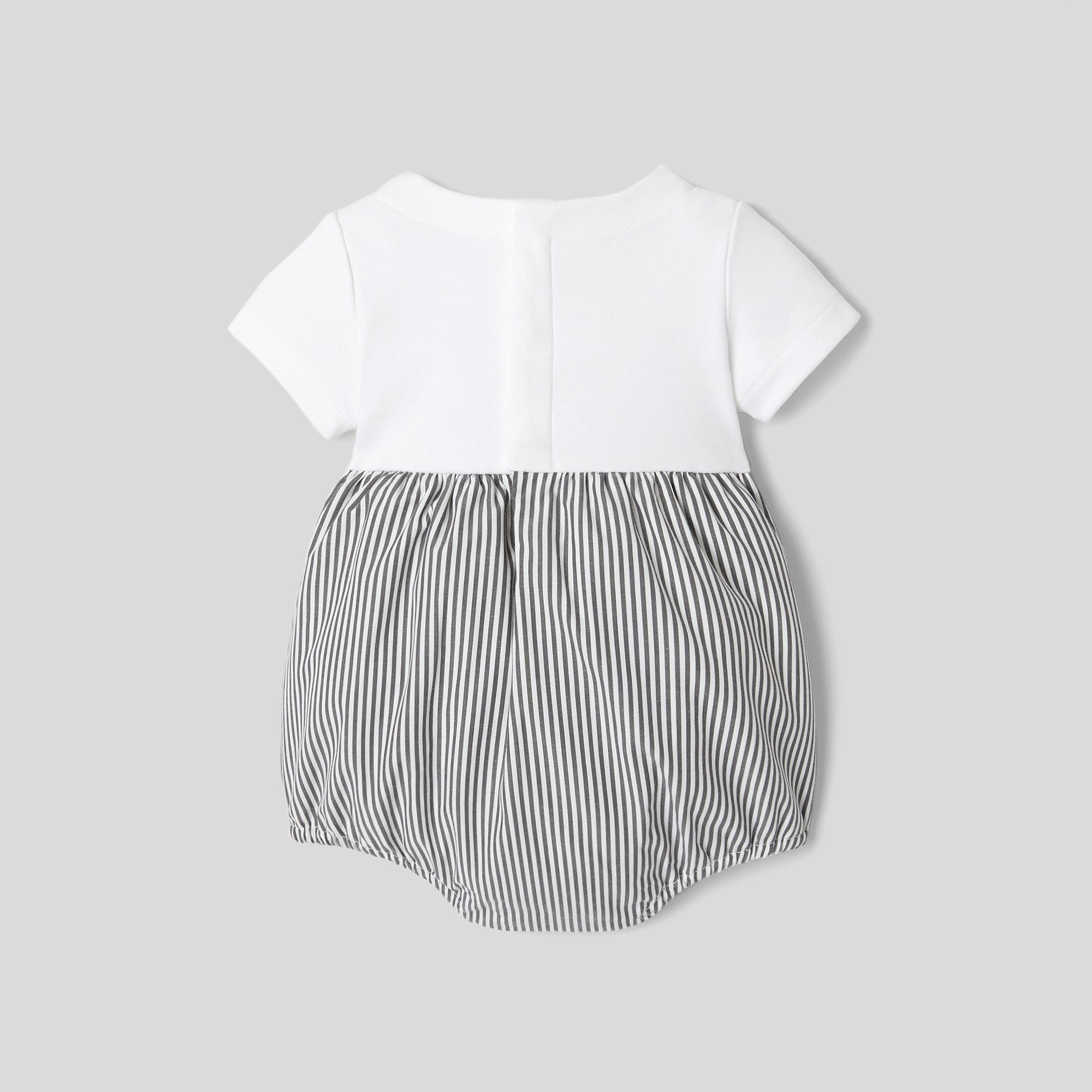 132 QTY / BLANC/GRIS PAP COMBINAISON/ BLOOMER NAAN