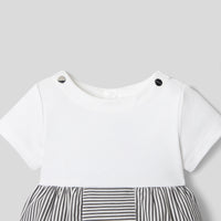 132 QTY / BLANC/GRIS PAP COMBINAISON/ BLOOMER NAAN