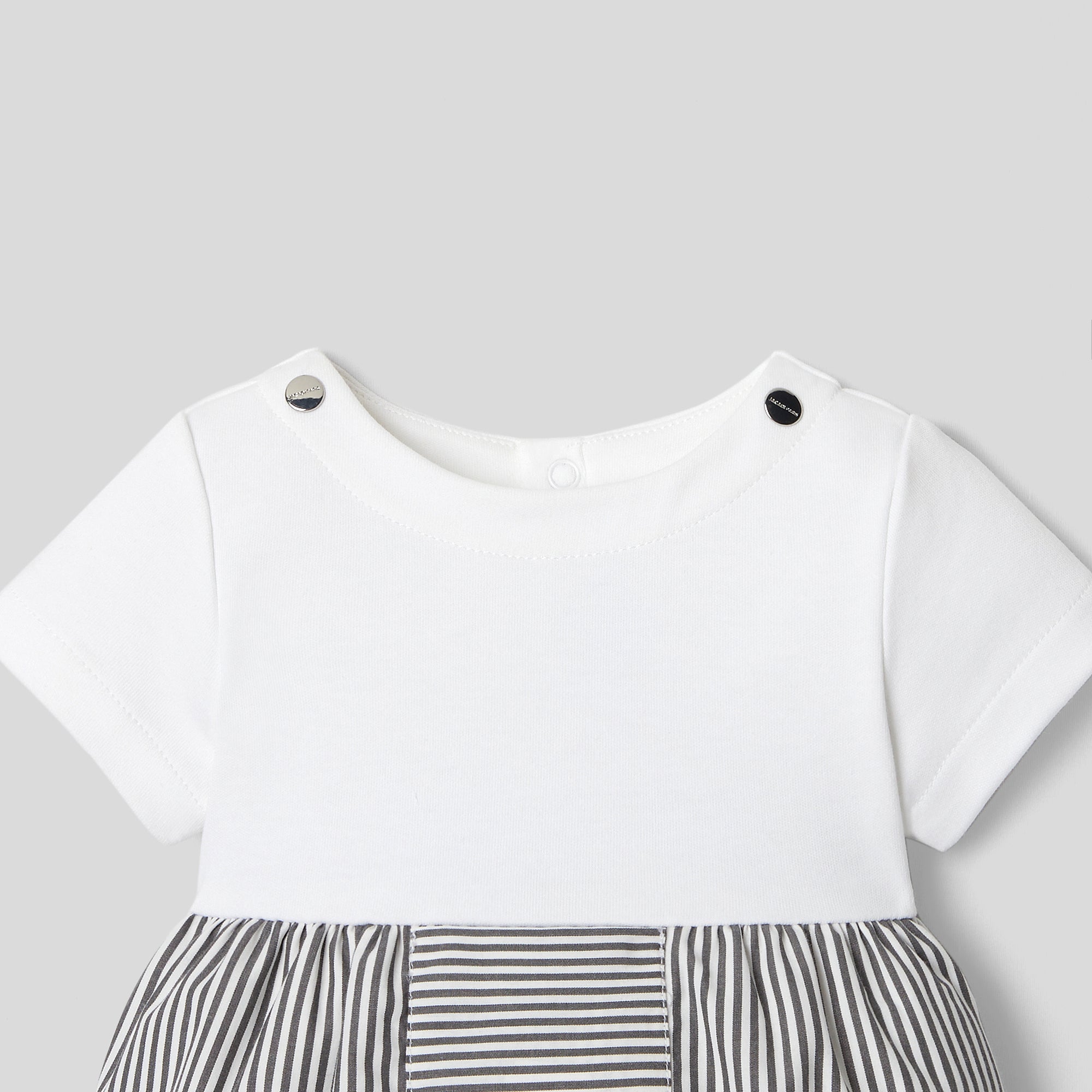 132 QTY / BLANC/GRIS PAP COMBINAISON/ BLOOMER NAAN