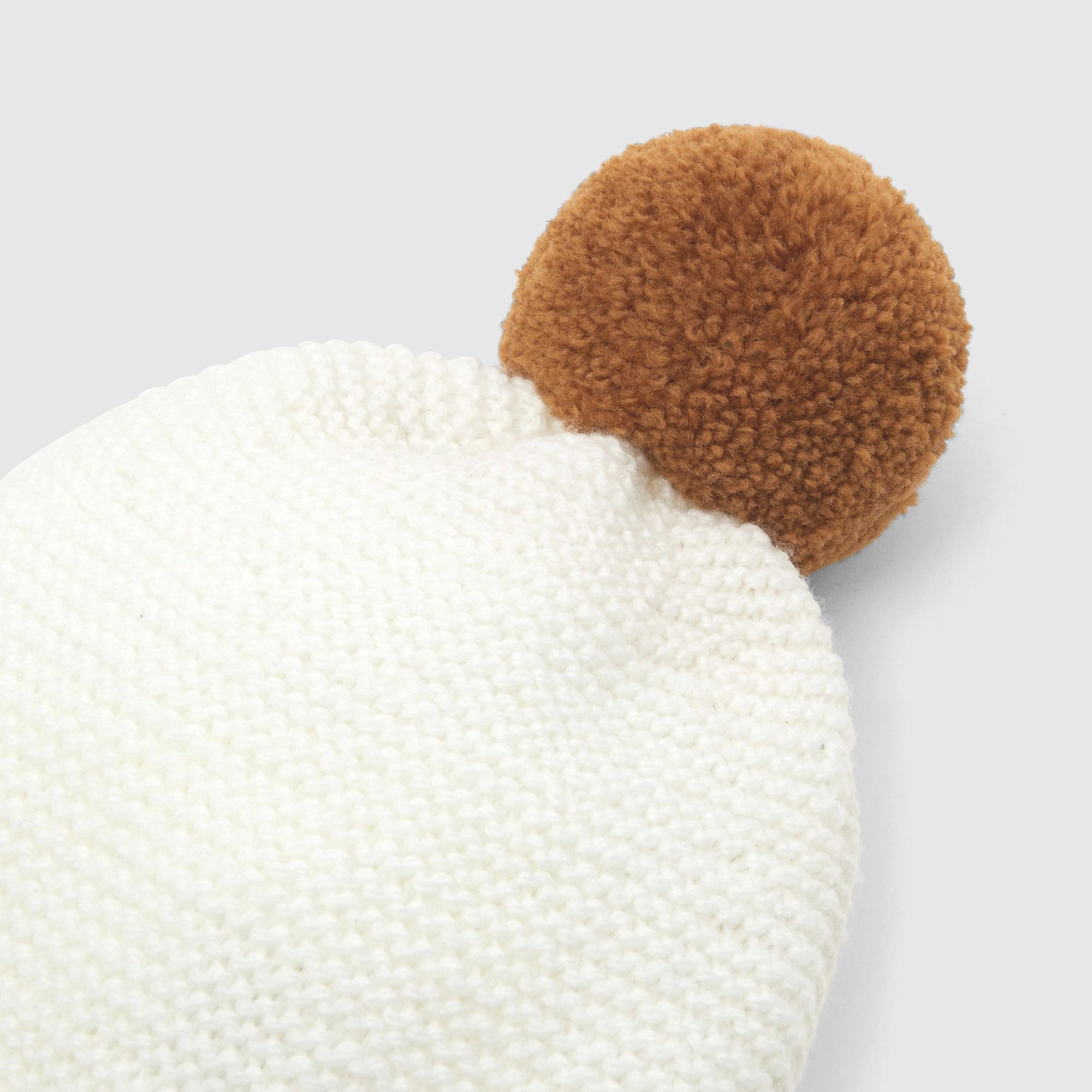 Bonnet Marica en laine - Blanc & Jaune