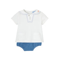 25 QTY / BLANC/BLEU PAP ENSEMBLE NOTRE