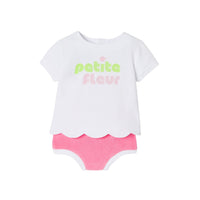 119 QTY / BLANC/ROSE PAP ENSEMBLE NOUTONNE