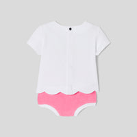 119 QTY / BLANC/ROSE PAP ENSEMBLE NOUTONNE