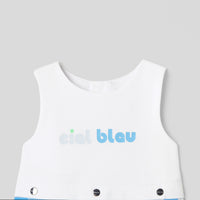 5 QTY / BLANC/BLEU PAP COMBINAISON/ BLOOMER NASMIN
