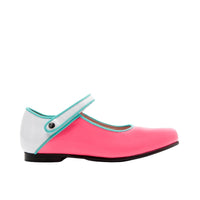 19 QTY / ROSE/MULTICO CHAUSSURES CUIR DANELLE COL