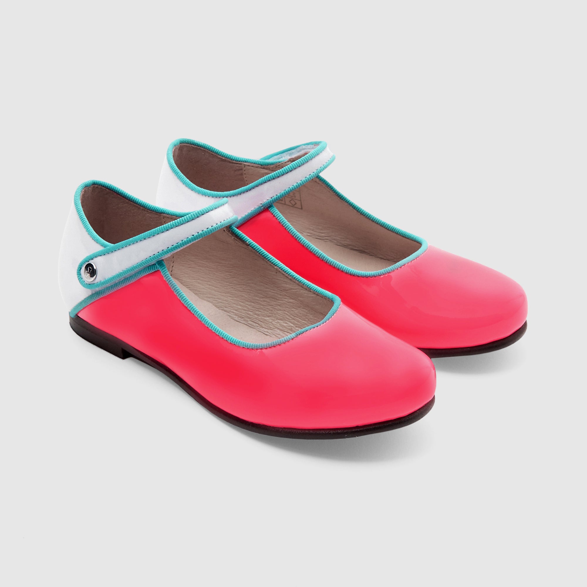 19 QTY / ROSE/MULTICO CHAUSSURES CUIR DANELLE COL