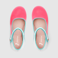 19 QTY / ROSE/MULTICO CHAUSSURES CUIR DANELLE COL