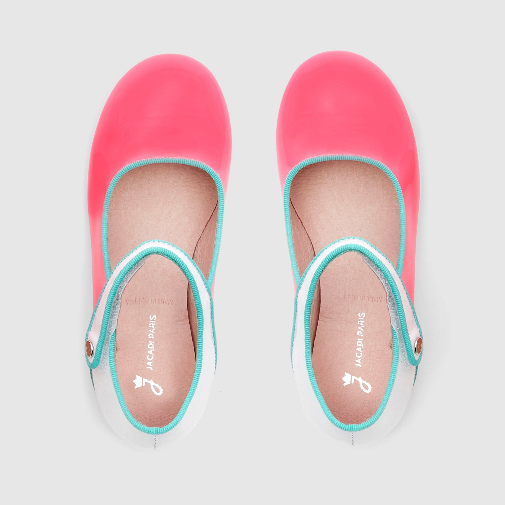 19 QTY / ROSE/MULTICO CHAUSSURES CUIR DANELLE COL