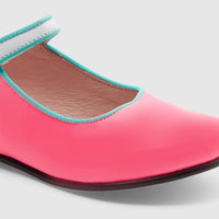19 QTY / ROSE/MULTICO CHAUSSURES CUIR DANELLE COL