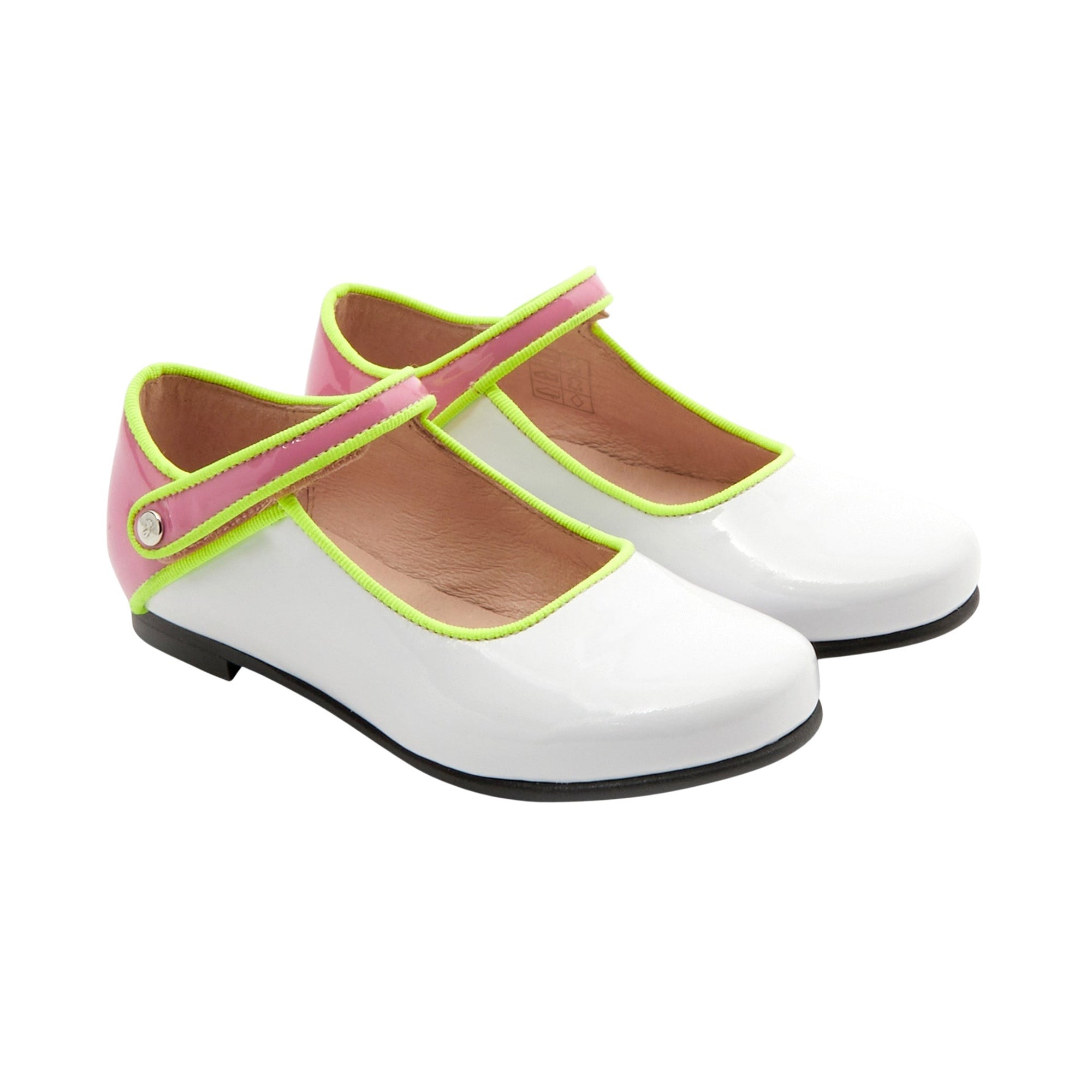 1 QTY / BLANC/MULTICO CHAUSSURES CUIR DANELLE COL