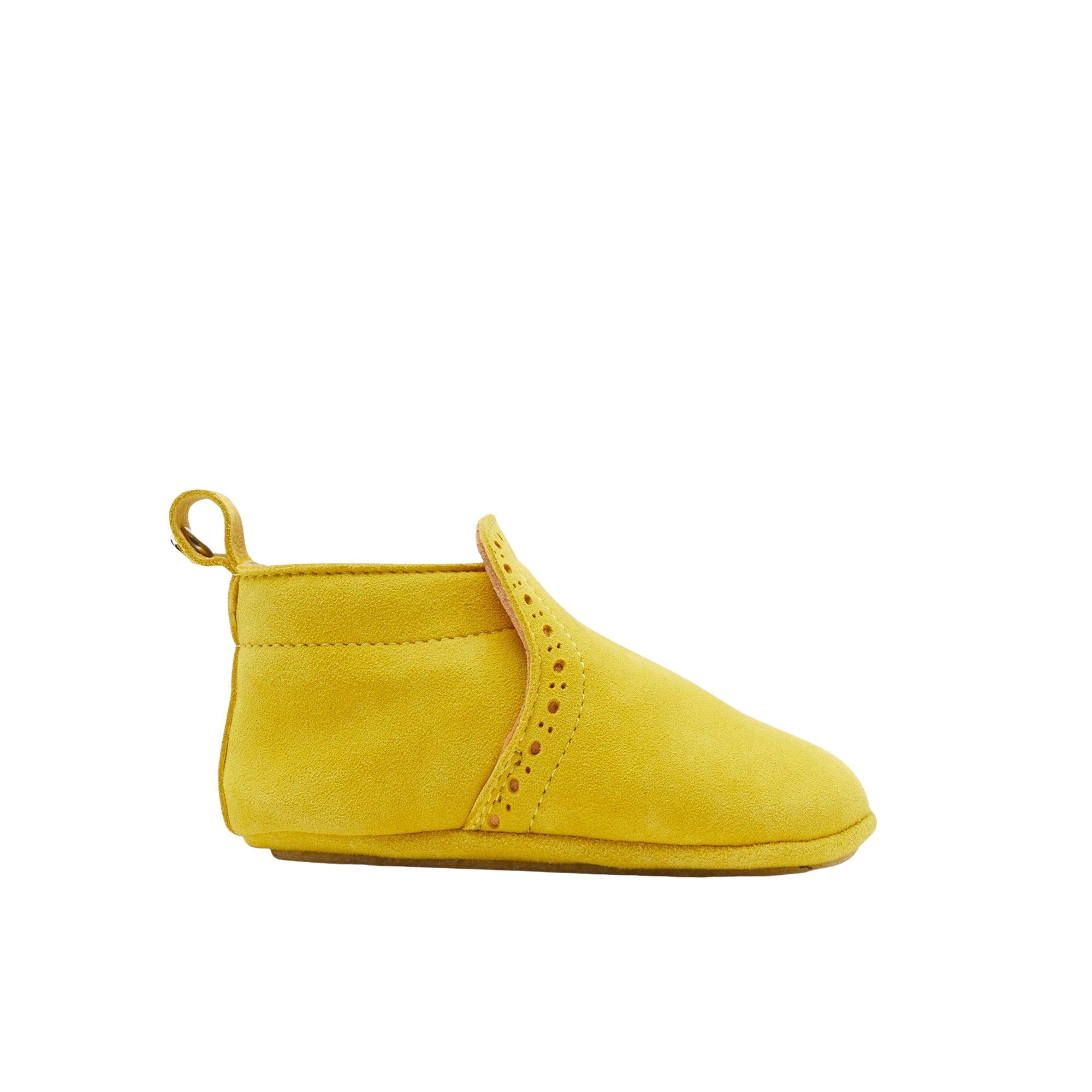 Chaussons Basile en cuir - Jaune Vif