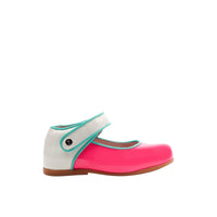 1 QTY / ROSE/MULTICO CHAUSSURES CUIR FANELLE