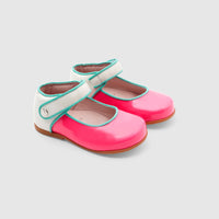 1 QTY / ROSE/MULTICO CHAUSSURES CUIR FANELLE