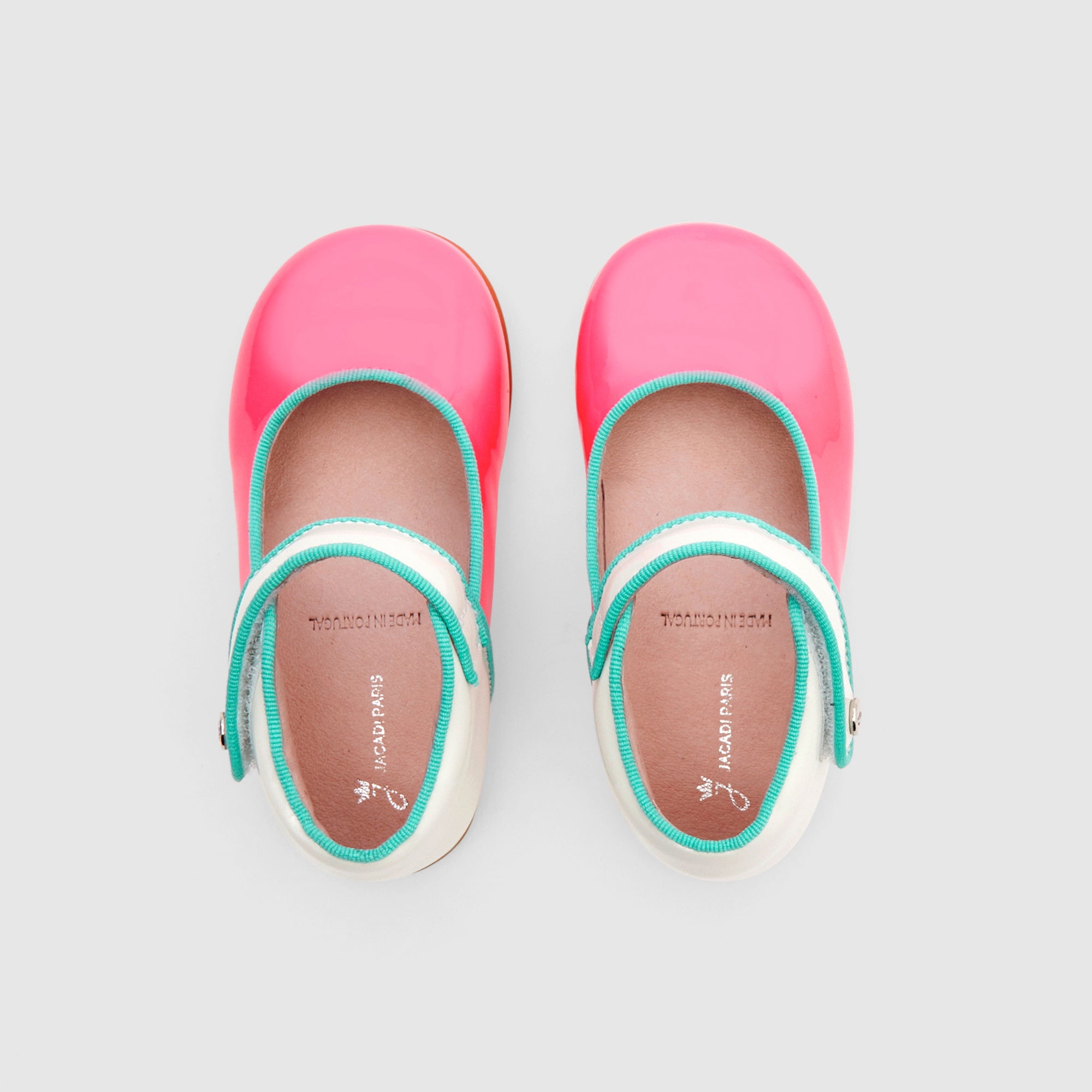 1 QTY / ROSE/MULTICO CHAUSSURES CUIR FANELLE