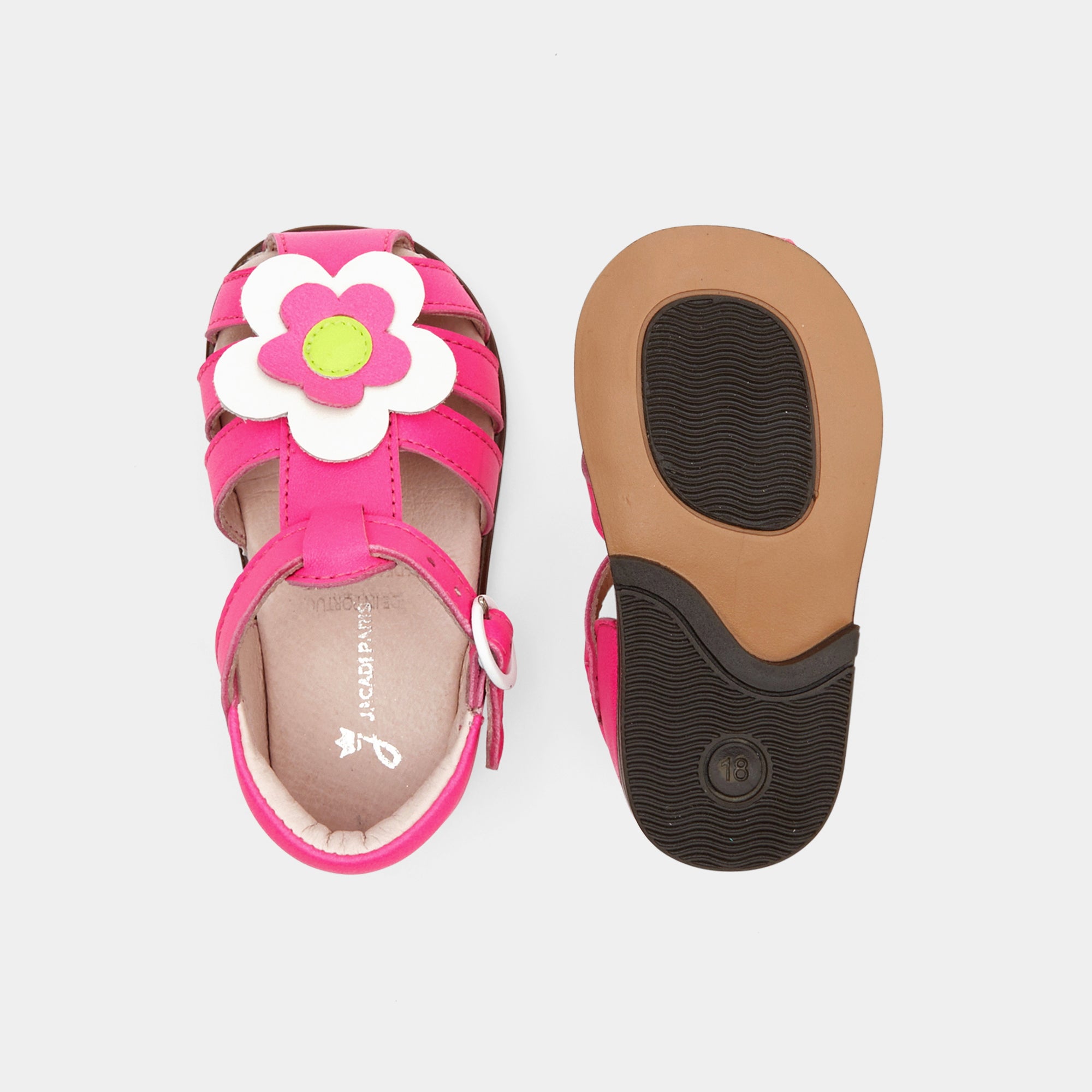 14 QTY / ROSE/MULTICO CHAUSSURES CUIR CHIPIE