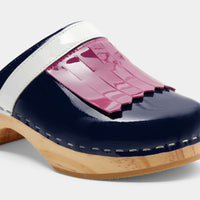 96 QTY / BLEU/MULTICO CHAUSSURES CUIR CHARLOTTE