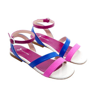 94 QTY / BLEU/MULTICO CHAUSSURES CUIR CASTECIA