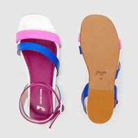 94 QTY / BLEU/MULTICO CHAUSSURES CUIR CASTECIA