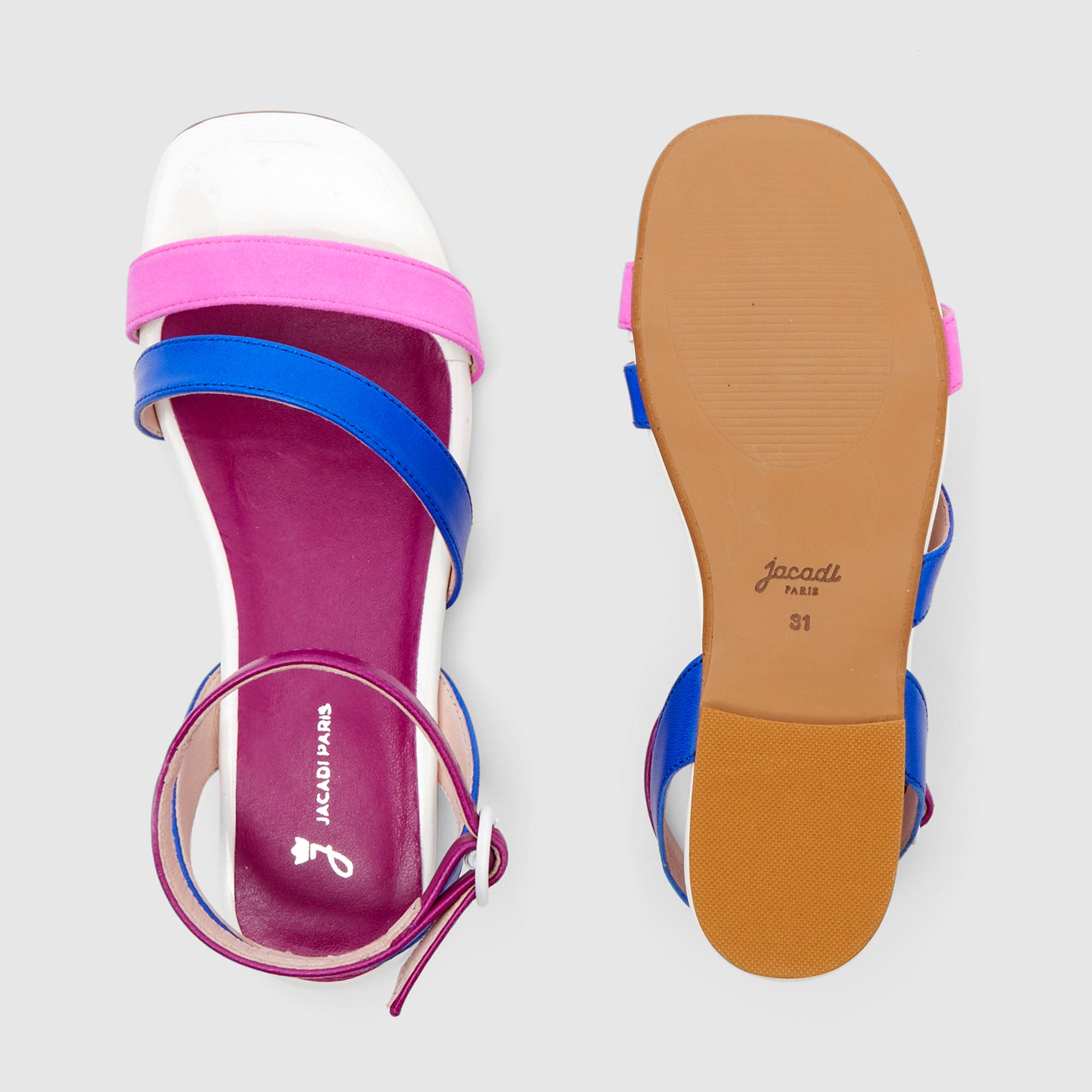 94 QTY / BLEU/MULTICO CHAUSSURES CUIR CASTECIA