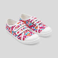 0 QTY / ROSE/ORANGE CHAUSSURES TOILE BAGUETTE